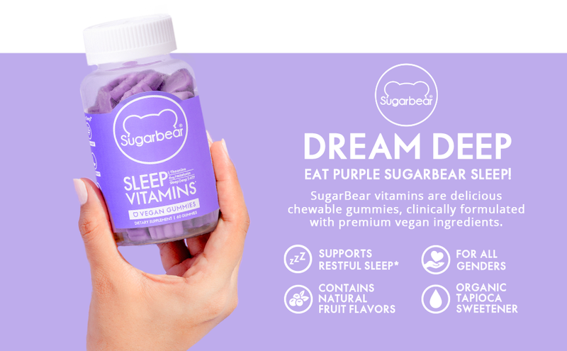 Sugarbear Sleep, Vegan Gummy Vitamins 60 Gummies -3 Month Supply