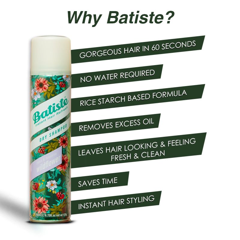 Batiste Fresh & Feminine Wildflower Dry Shampoo 200ml