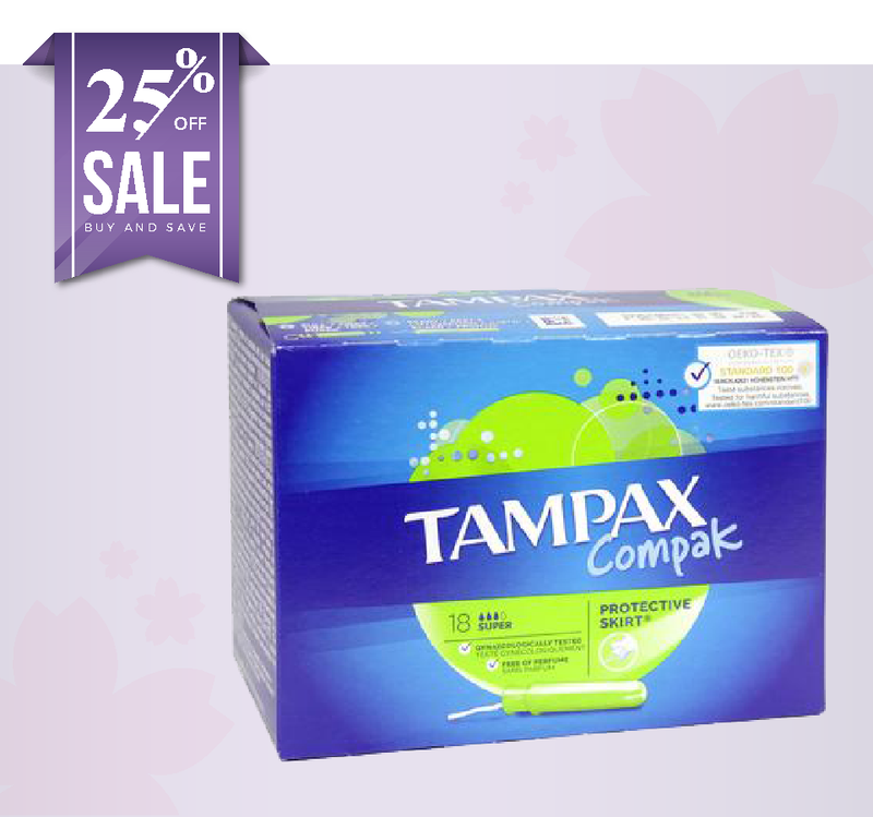 Tampax Compak Super Protective Skirt 18 Count