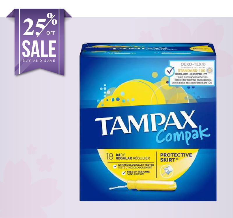 Tampax Compak Protective Skirt Regular 18's Tampons