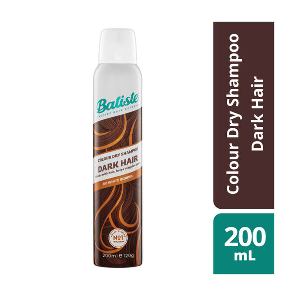 Batiste Dry Shampoo Plus with a Hint of Colour, Divine Dark, 200ml