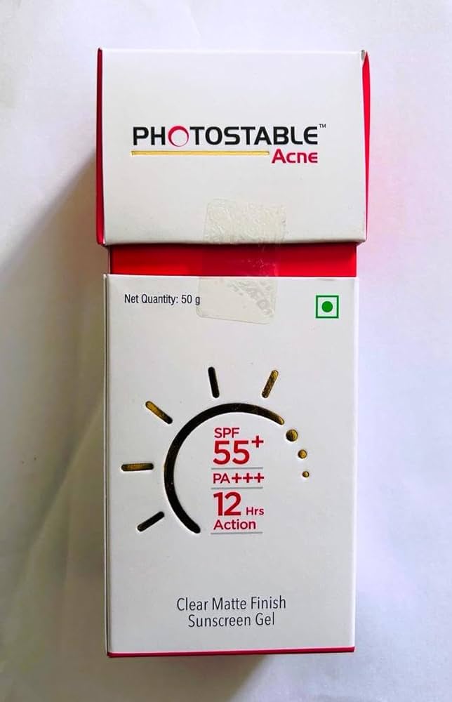 Photostable Acne Clear Matte Finish SPF 55+ Sunscreen Gel- 50gms