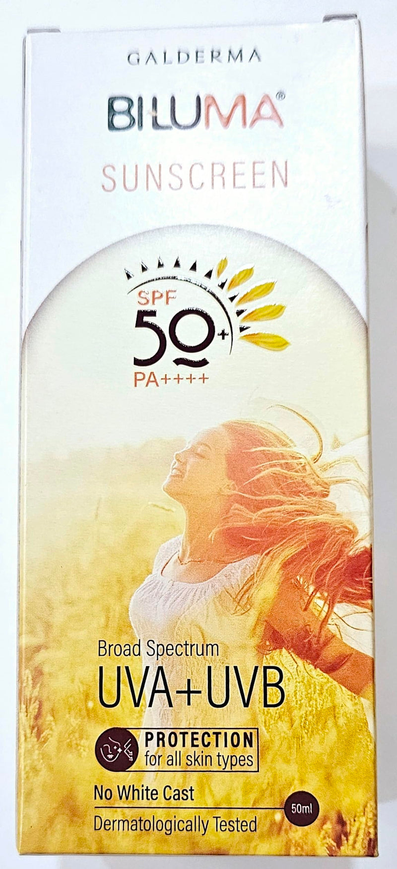 Biluma Sunscreen SPF 50+ PA++++ Broad Spectrum UVA+UVB -50ml