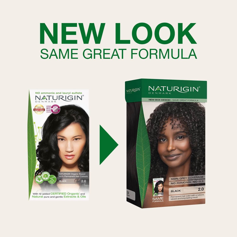Naturigin Permanent Hair Colour - Black 2.0 115ml