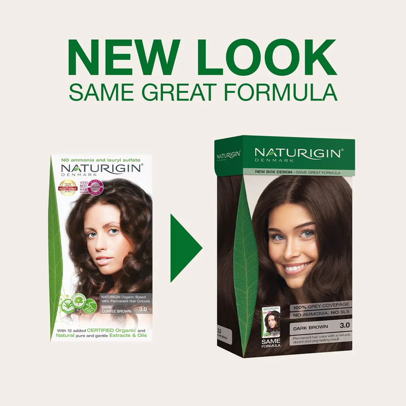 Naturigin Permanent Hair Colour -Dark Coffee Brown 115ml