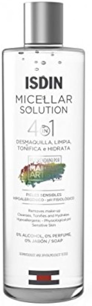 ISDIN Micellar Solution 4-in-1 Hydrating Facial Cleansing Water, 400 ml