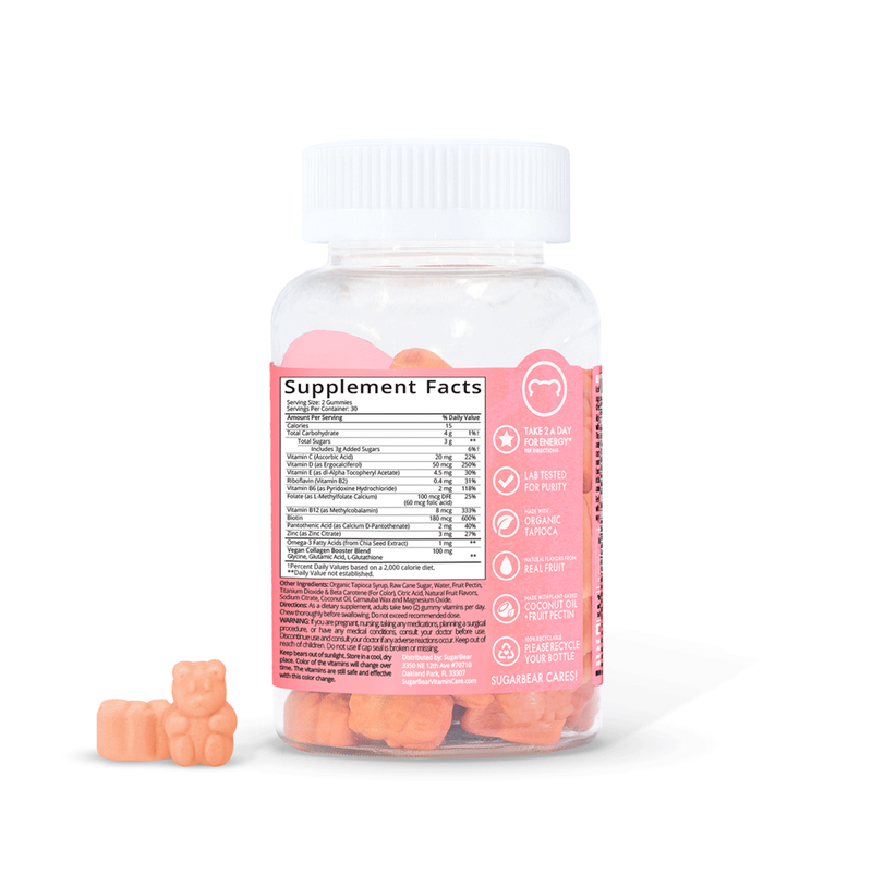 SugarBear Women's Multi Vegan Vitamin, 60 Gummies