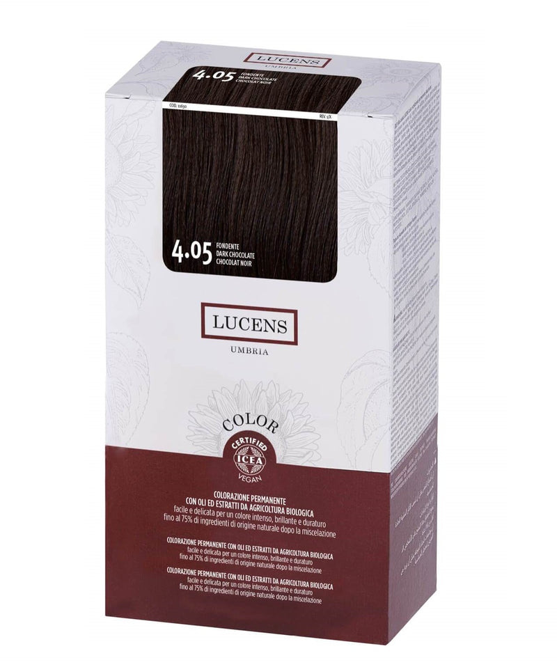 Lucens Hair Color Dark Chocolate 4.05  Made in Italy 145ml