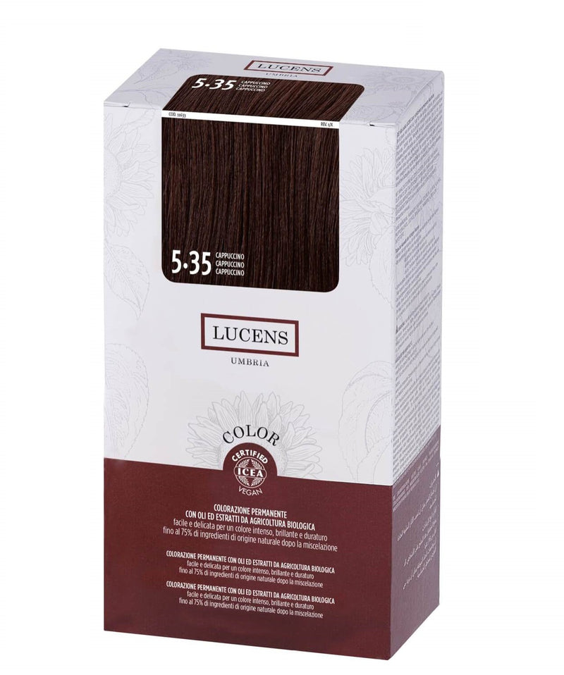 Lucens Hair Color Cappuccino 5.35 Made in Italy 145ml