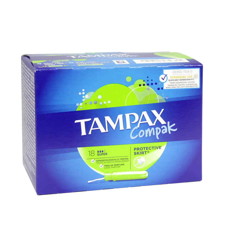 Tampax Compak Super Protective Skirt 18 Count