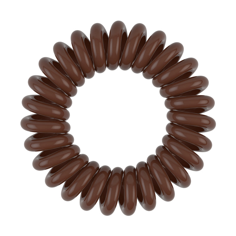 INVISIBOBBLE Power Pretzel Brown Hair Ties, Extra Strong Grip for Think Hair, Hair Accessories for Women - Pack of 3