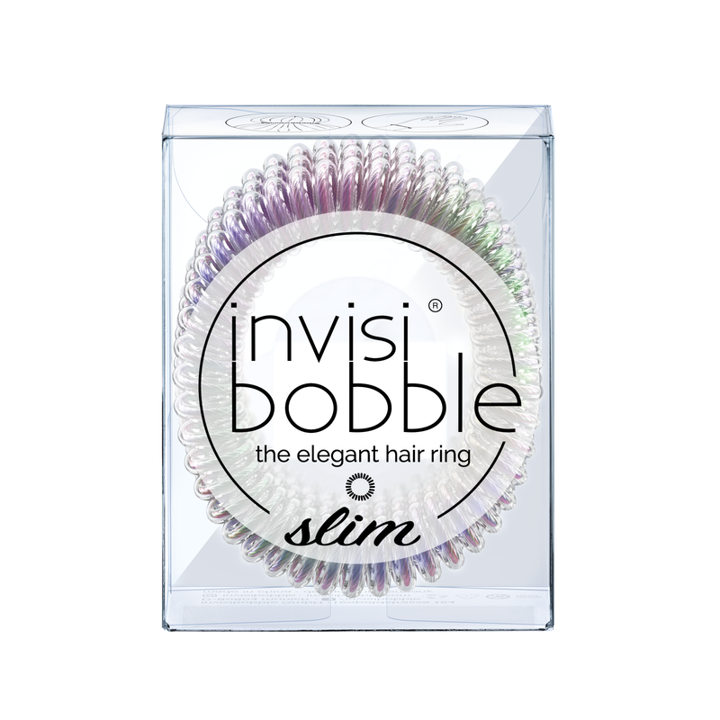 INVISIBOBBLE Slim Vanity Fairy Hair Ring Pack of 3 No Kink, Strong Hold, Stylish Bracelet - Suitable for All Hair Types