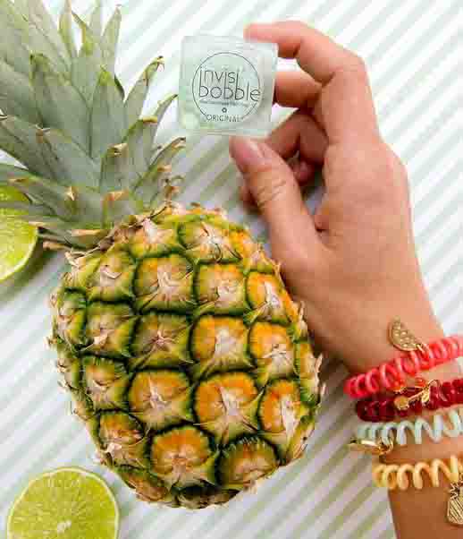 Invisibobble ORIGINAL Tutti Frutti Pineappeal w. sticker