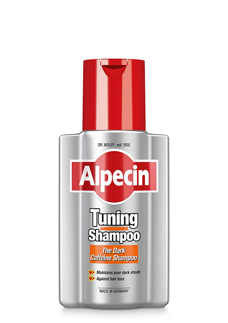 Alpecin Tuning Caffeine Shampoo - Dark Shampoo to Cover Early Grey Hair 200ml