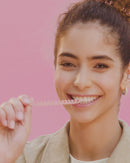 INVISIBOBBLE Original Time to Shine Bronze Me Pretty Hair Ties, 3 Pack - Traceless, Strong Hold, Waterproof - Suitable for All Hair Types