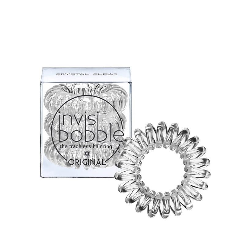INVISIBOBBLE ORIGINAL Crystal Hair Ties, 3 Pack - Traceless, Strong Hold, Waterproof - Suitable for All Hair Types