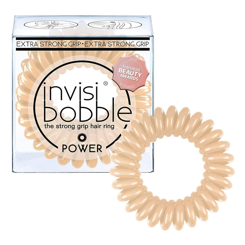 INVISIBOBBLE Power To Be Or Nude To Be Hair Ties, Extra Strong Grip for Think Hair, Hair Accessories for Women - Pack of 3