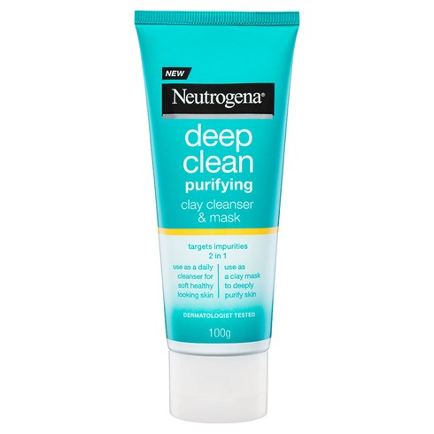 Neutrogena Deep Clean Purifying Clay Cleanser & Mask -100g