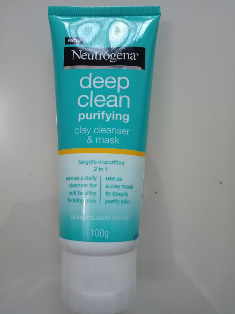Neutrogena Deep Clean Purifying Clay Cleanser & Mask -100g