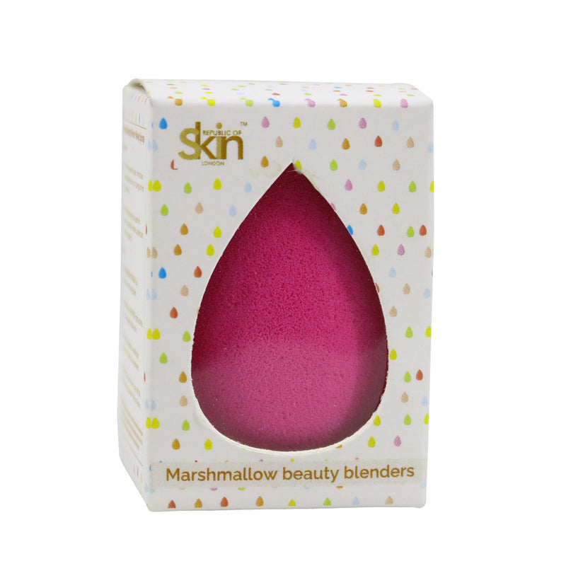 REPUBLIC OF SKIN London Latex-free, Eco-Friendly Anti-Microbial Marshmallow Beauty Blender Makeup Sponge (Dark Pink)