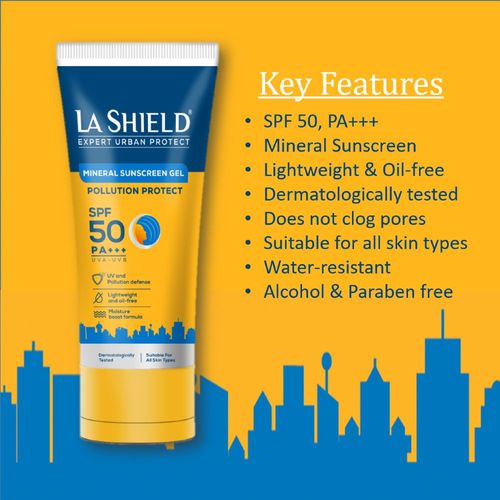 La Shield Pollution Protect Mineral Sunscreen - SPF 50 PA+++  (50 g)