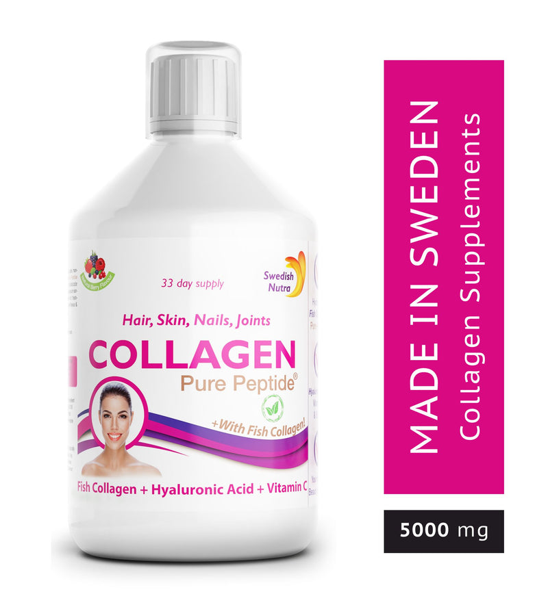 Swedish Nutra- Hydrolised Collagen - 5000 mg + Hyaluronic Acid- 500 ml